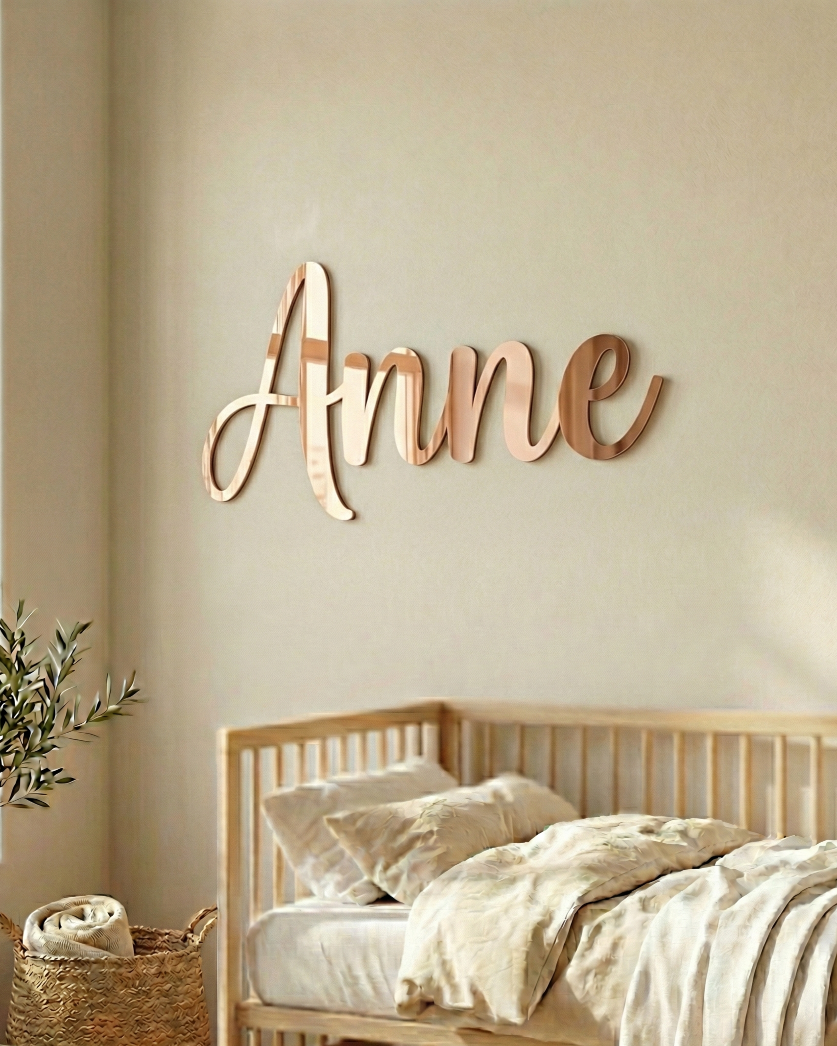 Kinderkamer Wandnaam Bord — Hout & Acryl