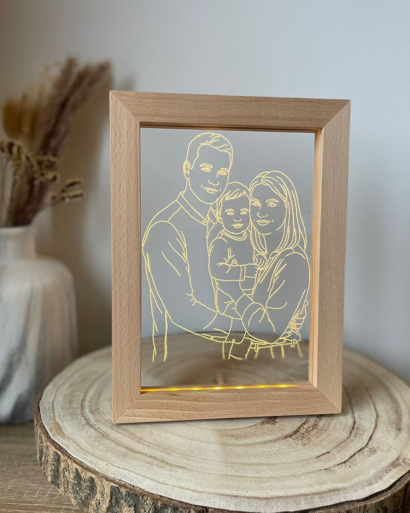 StoryFrame™ — Lampe Line Art encadrée