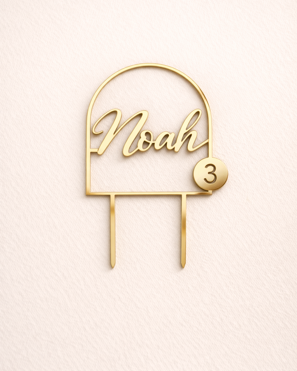 Gepersonaliseerde Cake Topper — Naam & Leeftijd