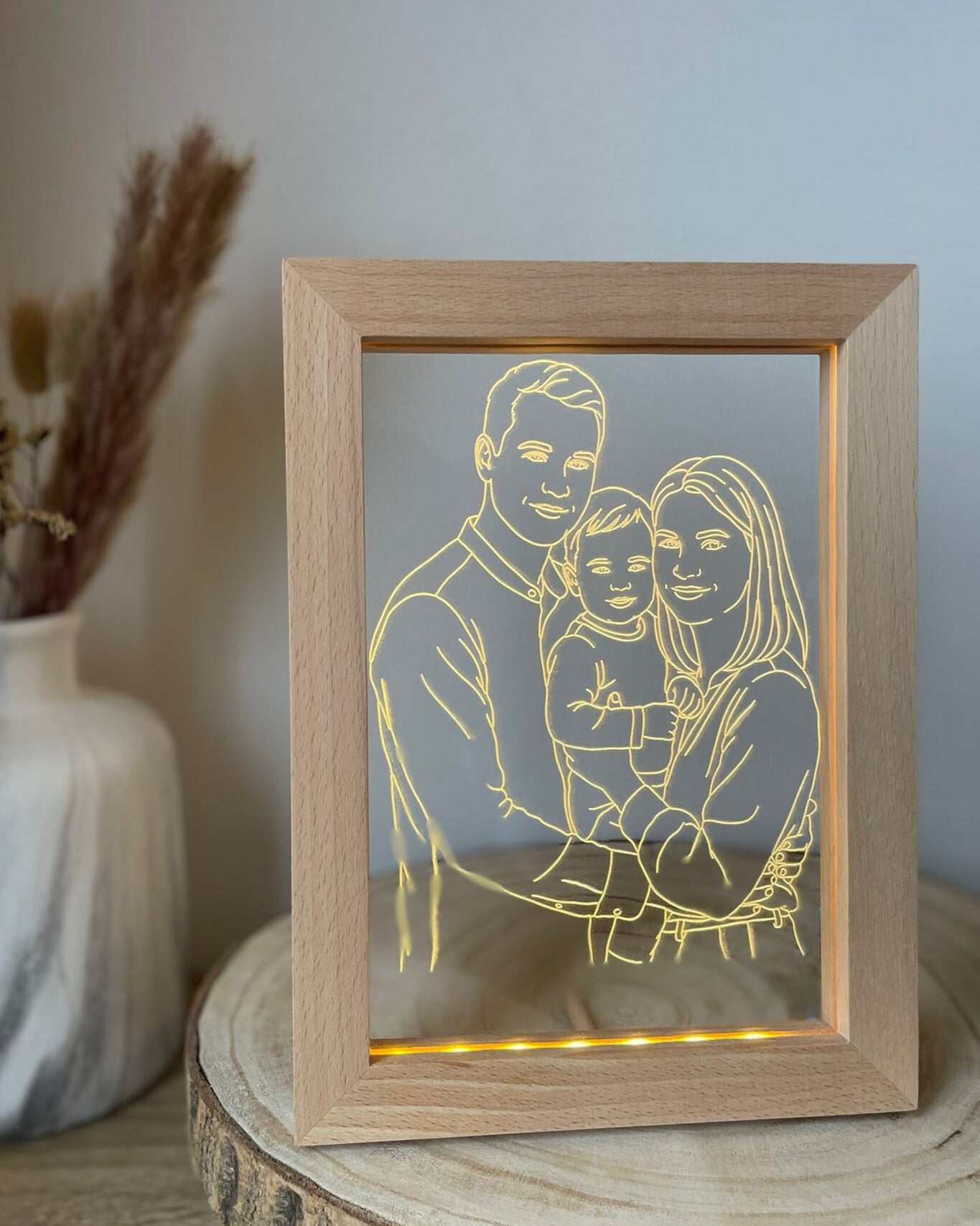 StoryFrame™ — Lampe Line Art encadrée