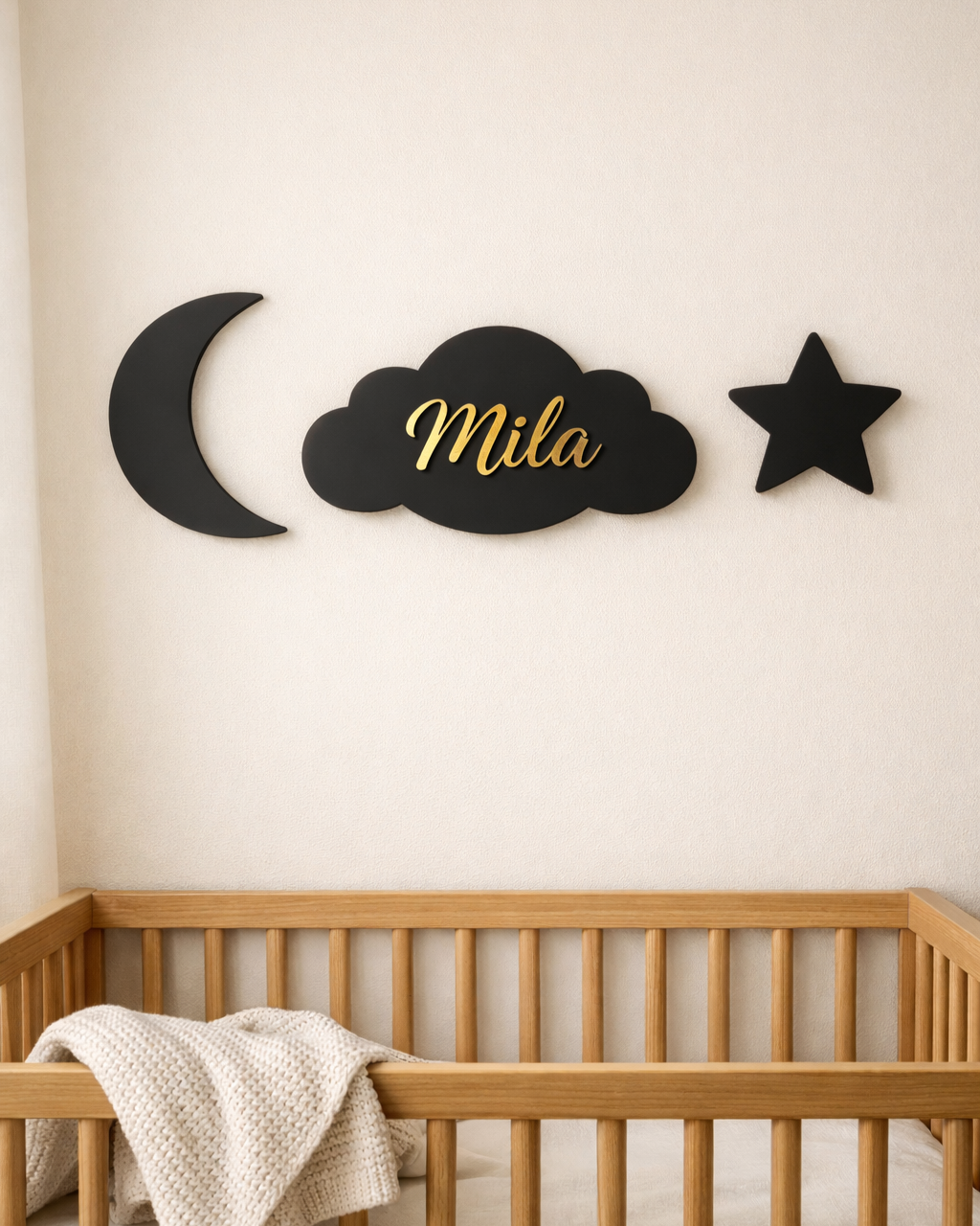Wanddecoratie set kinderkamer — Met naam